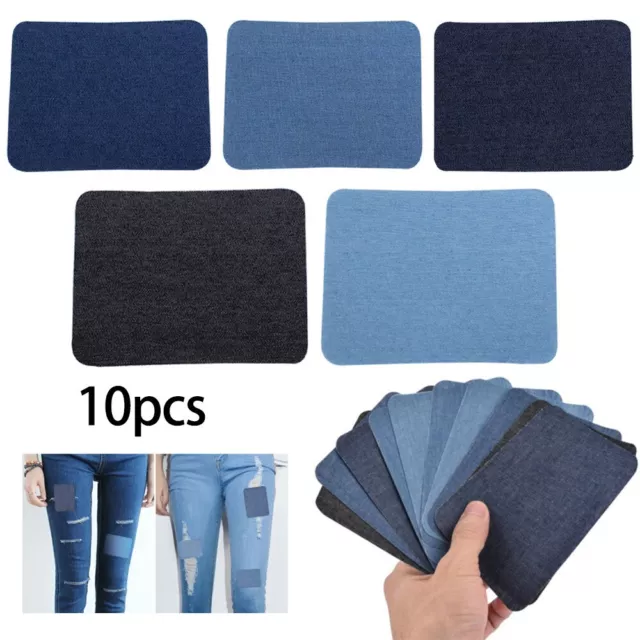 Pack de 10 couleurs assorties de patchs à la mode pour jeans réparation