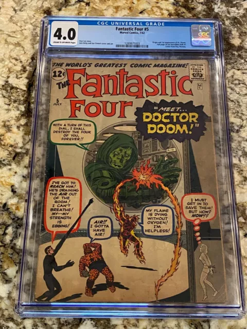 Fantastic Four #5 Cgc 4.0 1St Dr Doom Marvel Mega Key Huge Grail Mcu App Soon!