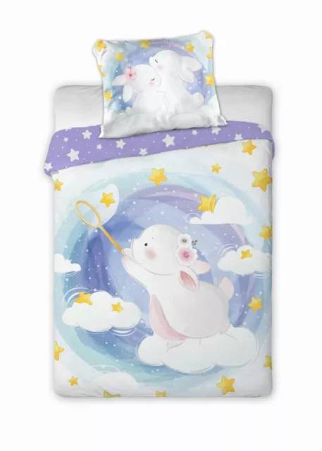 Bébé Linge de Lit Avec Lapin 100x135 CM 100% Coton