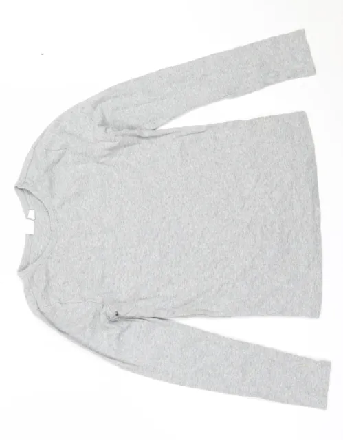 Gap Girls Grey Cotton Basic T-Shirt Size XL Round Neck