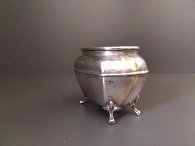 Antique Solid Sterling Silver Condiment Cruet Pot Sheffield 1921 Decor C.E & S