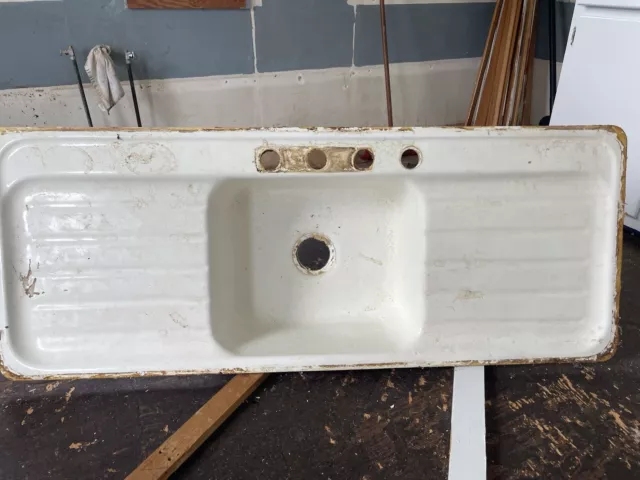 retro white cast iron sink