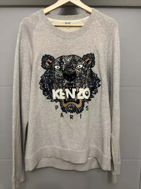 Felpa kenzo uomo grigia outlet