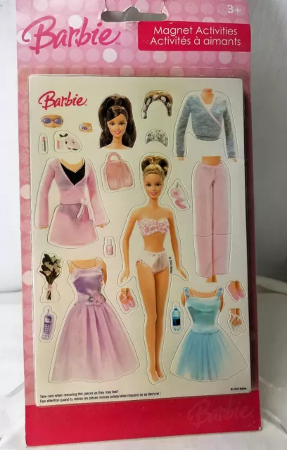 BARBIE MAGNETIC SET Dress Up Barbie Magnet Activites NOS 2007