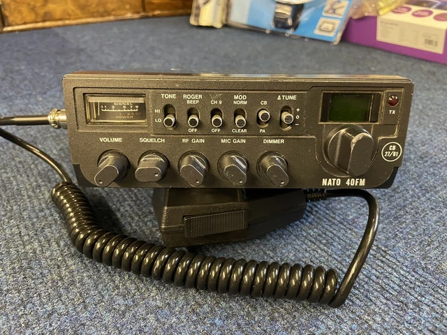 NATO 40FM CB Radio UK 40 Channel FM CB with New Microphone & Power Lead NATO 40FM CB Radio UK 40 Channel FM CB with New Microphone & Power Lead