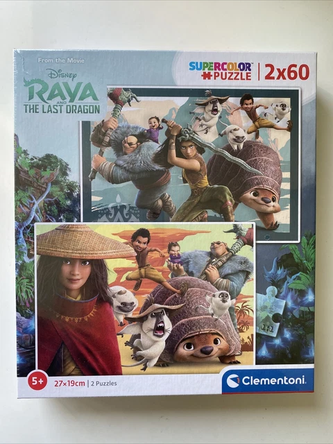 PUZZLE WALT DISNEY Raya & The Last Dragon bambini 2x 60 pezzi nuovo e ...
