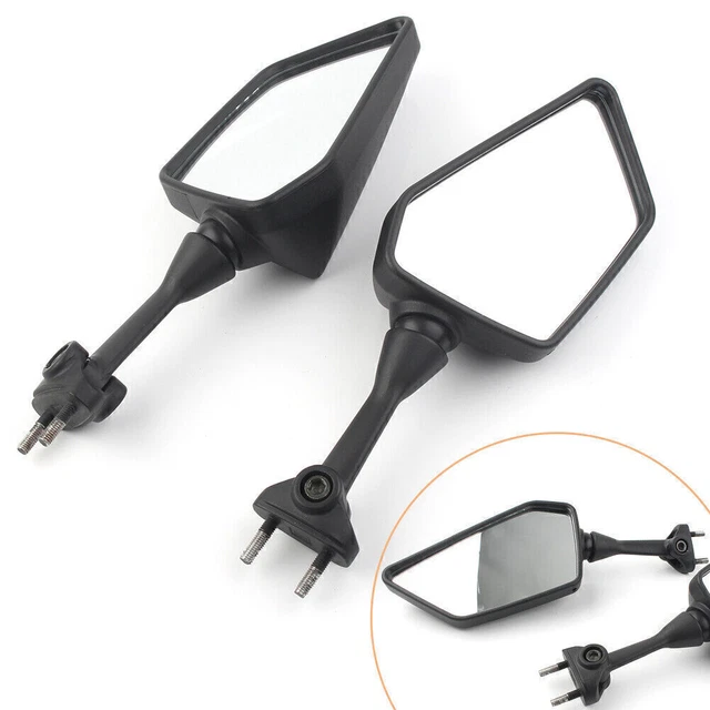 Rearview Side Mirrors Replacement Black For KAWASAKI NINJA 250R EX250 2008-2013