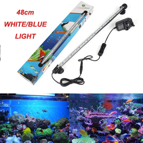 48cm Aquarium Fish Tank Submersible 5050 SMD LED Light Bar Lighting Lamp UK