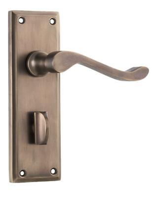 privacy set antique brass camden lever door handle/backplates,152 x 50 mm 9709 P