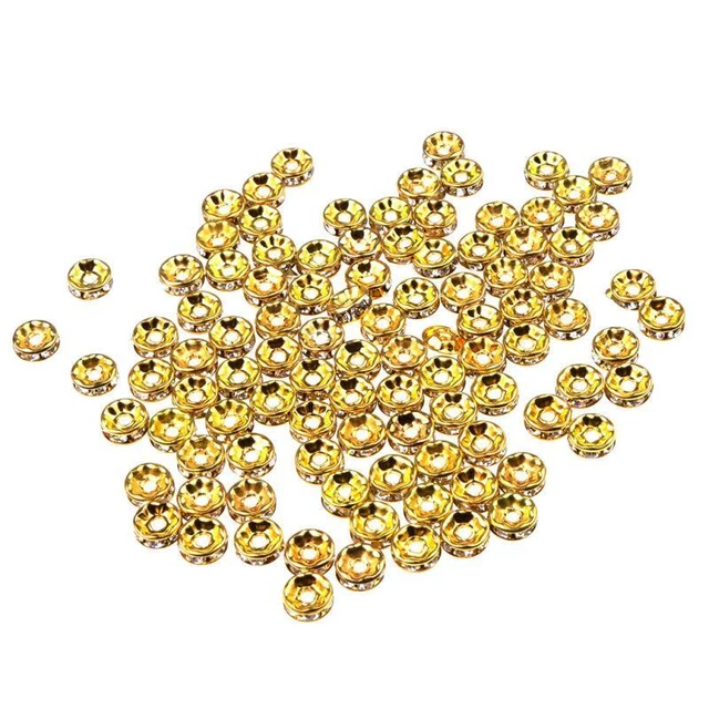 100x Gold Spacer Beads for Jewelry Making Crafts - DIY Artisan Supplies