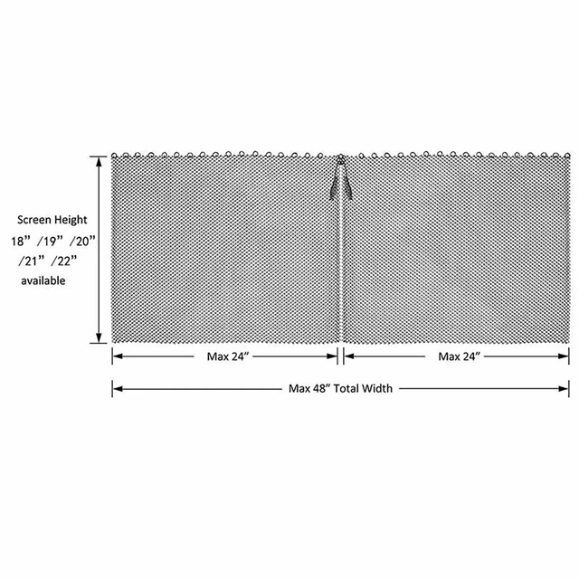 Tenda rete camino sicura punzone resistente 24*18in 24*19in 24*21in