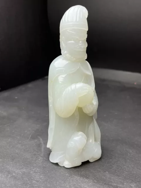 Chinese Exquisite Handmade Figure Carving Hetian Jade Statue 2