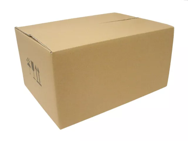 (37181) Caja Carton Marron Mediana Rectangular Plegada Gruesa Mudanzas Archivo A