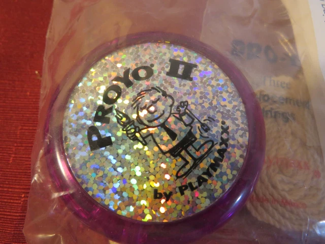 Playmaxx Proyo II YoYo Holographic Glitter VINTAGE Translucent Pink