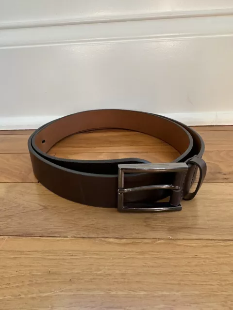 Nordstrom Belt Mens Shop Leather Size 44 Brown