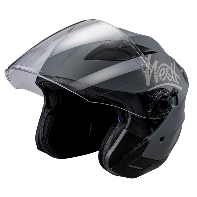 Crivit Jethelm Motorradhelm – ECE 22.05 Geprüft, Mit Visier & Antibakteriellem Innenfutter