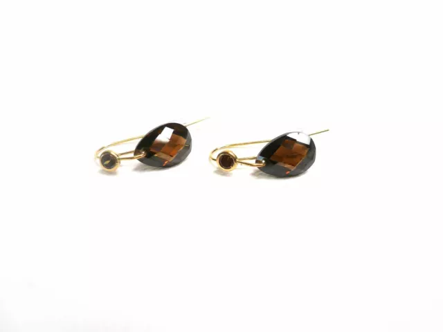 14K YELLOW GOLD Medeira Garnet Dangle/Drop Pierced Earrings $9.95 ...