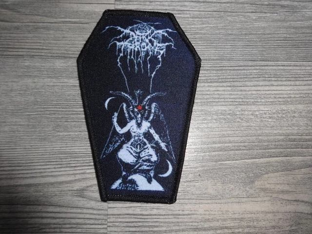 ELLU Coffin Patch Iron Sew On Clothes Funeral Flowers Death