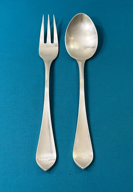 Service à salade 2p métal argenté orfèvre Ercuis LXV 29 25.7cm
