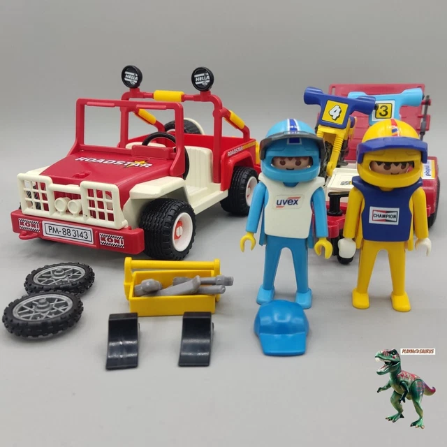PLAYMOBIL, REMORQUE MOTO cross motocross jeep motos course compétition