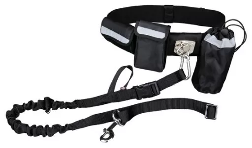 Trixie Hands Free Waist Belt with Lead for Dog Walking, Jogging & Cani Cross