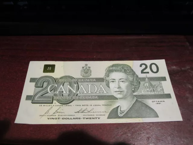 1991 - $20 Canada note - Canadian twenty dollar bill - AVF8721773