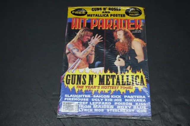 Hit Parader 1992 Guns N' Roses Metallica Pantera Kiss Poison Nirvana