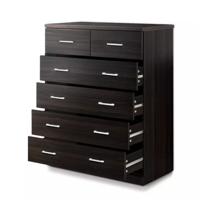 Artiss 6 Chest of Drawers Dresser Tallboy Storage Cabinet Bedroom Walnut ANDES