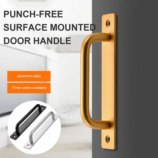 Barn Handle Cast Iron Pull Gate Shed Cabinet Matte Black Sliding Door hardware