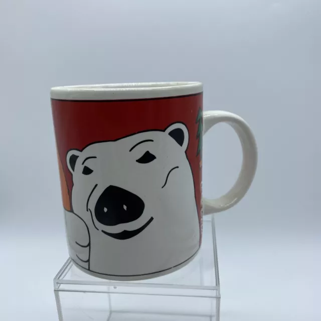 1996 Coca Cola Coke Brand Gibson Coffee Cup Coke Polar Bear Red Tea Mug Cute