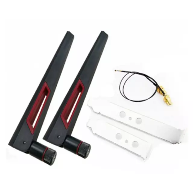 1X(2X8Dbi Dual Band M.2 IPEX MHF4 U.Fl Cable to RP-SMA Pigtail WiFi Antenna1300