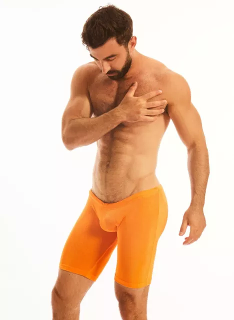 SEXY MENS N2N Shimmer Biker Short Ultra Super Low Rise Hipster