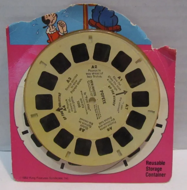 Popeye View-Master Pack 1006, SEALED PACK, top cut