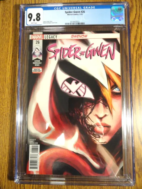 Spider-Gwen #26 Gwenom Key CGC 9.8 NM/M 1st Print Man Verse Woman Venom Marvel
