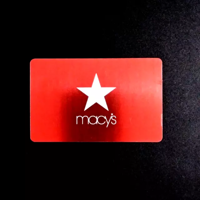 Macy's White Star Shaded red NEW COLLECTIBLE GIFT CARD $0 #0027