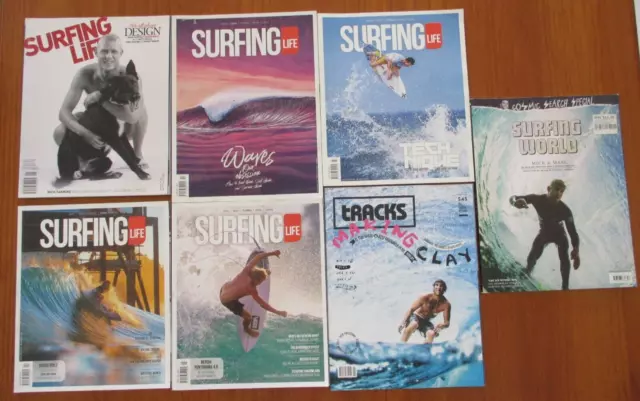 Surfing Life World Tracks Magazines Bulk Lot Mick Fanning Waves Surf