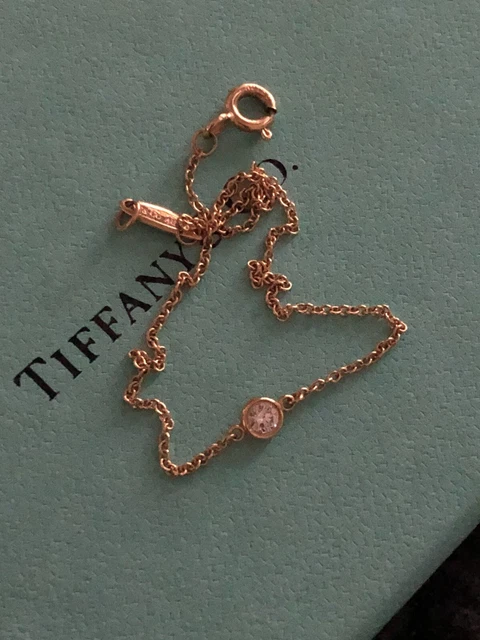 Tiffany &Co .08 diamond 18ct yellow gold by the yard Tiffany &Co .08 diamond 18ct yellow gold by the yard
