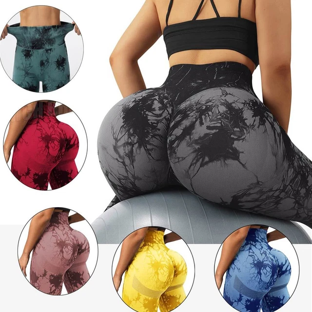 Women High Waist Yoga Pants Butt Lift Tik Tok Leggings Push Up Ruched  Sports Gym