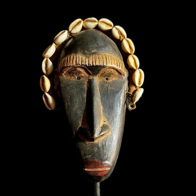 African DAN Mask for wall-Wooden Tribal Mask Handmade folk art Antiques-9716