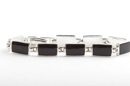 Armband in 925 er Sterling Silber mit Onyx Top #