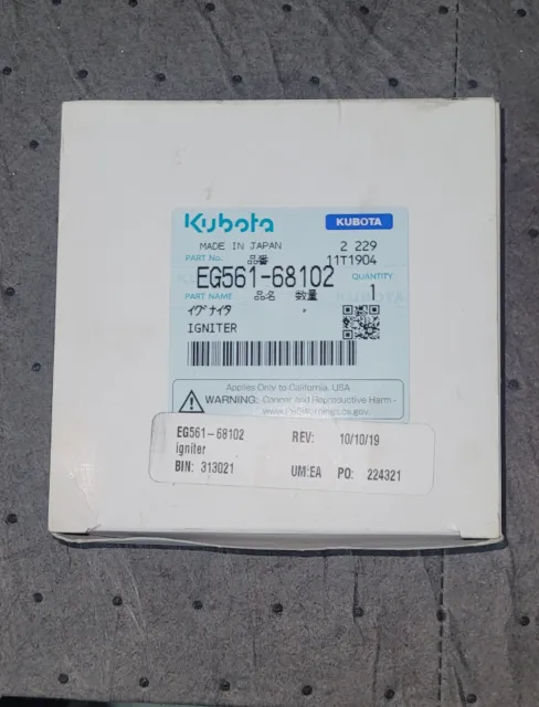 Kubota Eg561-68102 Igniter