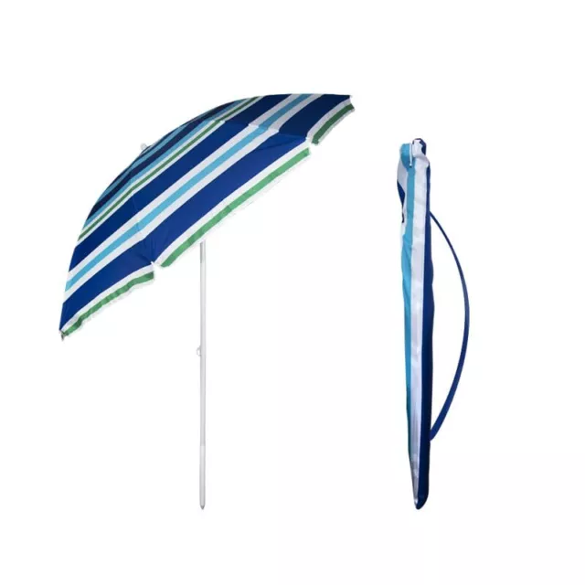 Ombrellone Spiaggia Antivento Diam.240 Cm 8 Stecche Mare 987 - Vari Colori