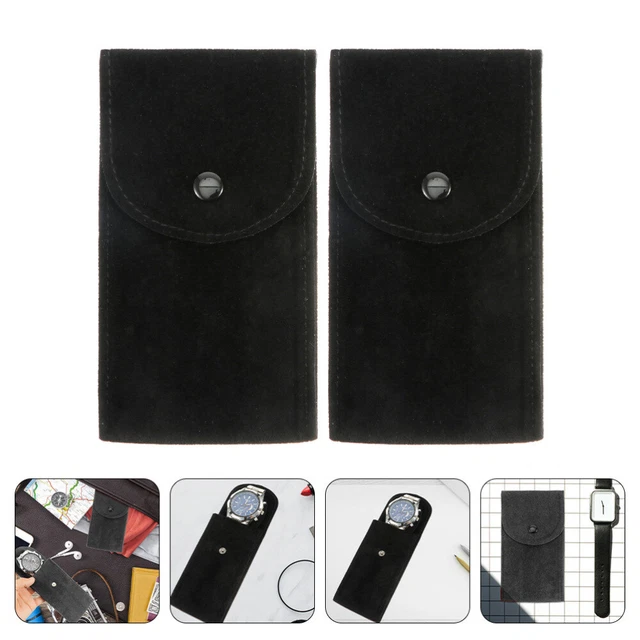 2 pz Borsa Orologio Pile Perla Organizer Gioielli per Contenitore da Viaggio