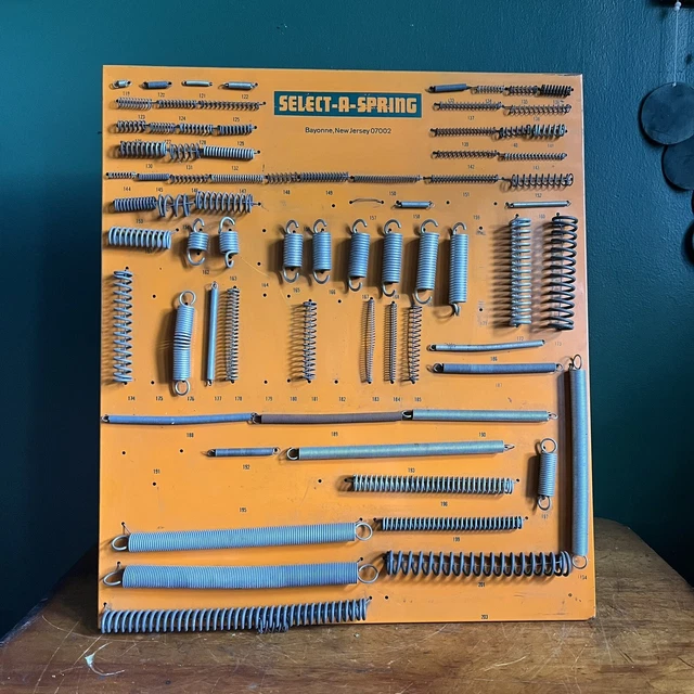 VINTAGE METAL AUTOMOTIVE Hardware Store Select-A-Spring Metal Display ...
