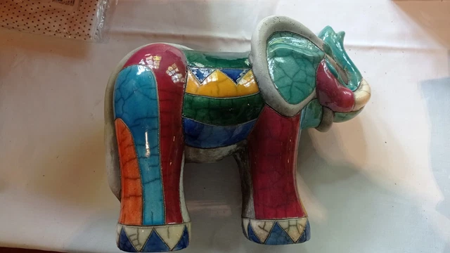 *RAKU POTTERY*HAND MADE IN SOUTH  ELEPHANT traumhaft schön signiert