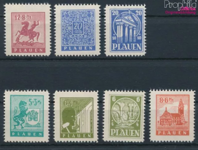 Briefmarken Plauen im Vogtland 1945 Mi 1y-7y postfrisch (10348249