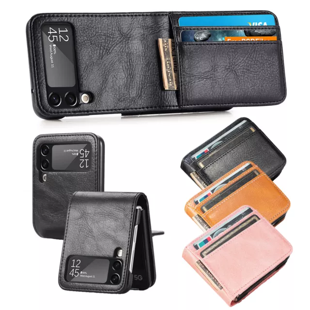 For Samsung Galaxy Z Flip5/4/3 5G Wallet Leather Card Flip Case Shockproof Cover