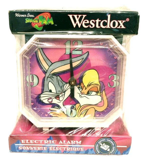 WESTCLOX WARNER BROS. 1996 Bunny Love Space Jam Electric Alarm Clock
