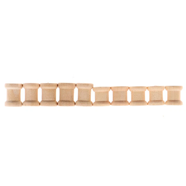 100 PIEZAS Carretes de rosca vacía de madera bobinas de madera Organizador Herramientas de costura x*