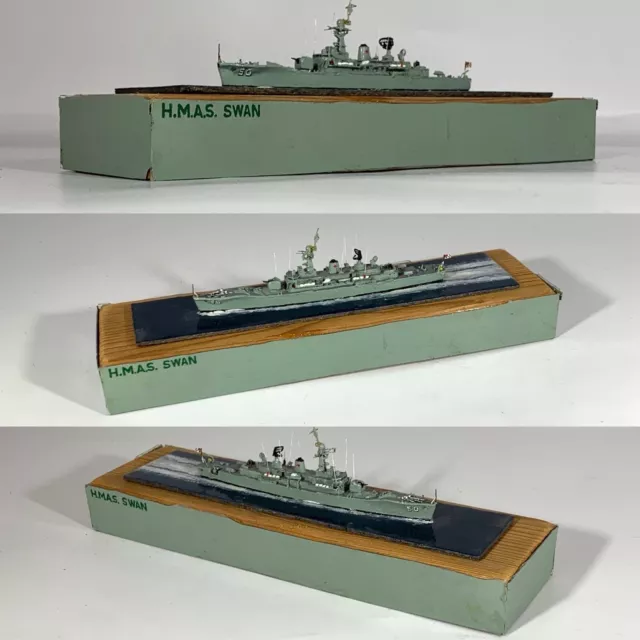 Amazing Detailed Minature Hand Crafted Australian Model of HMAS Swan (c.1970) 2